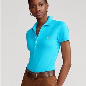 Ralph Lauren Polo T-shirt M Turquoise Slim Fit